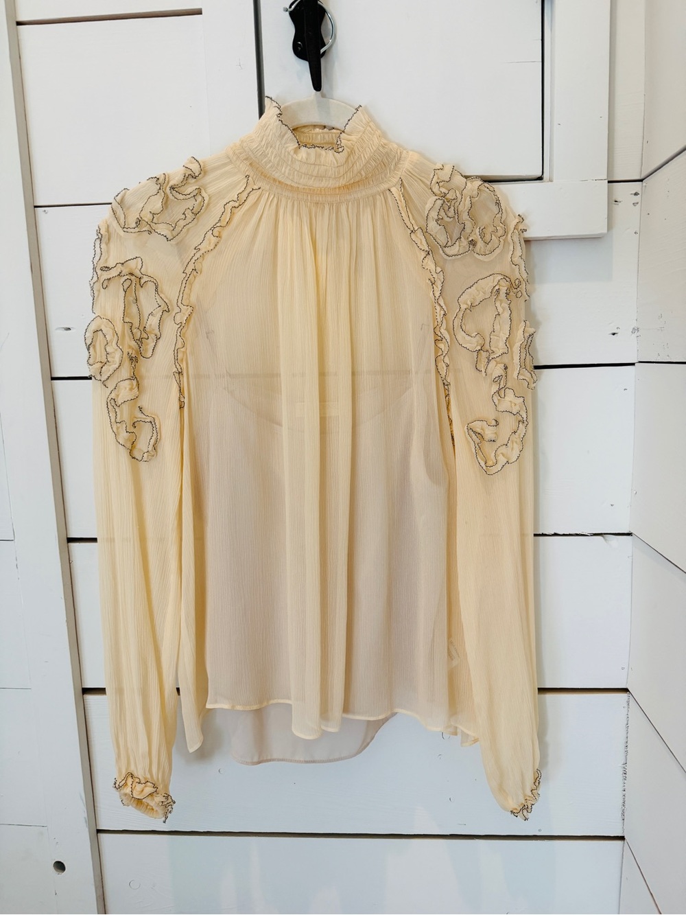 Ulla Johnson Silk Ruffle Top - Picture 6 of 10